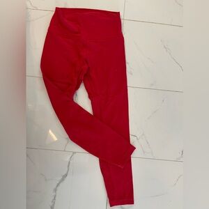Lululemon high rise align leggings in red.
